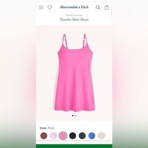 NWT Pink Abercrombie Traveler Mini Dress